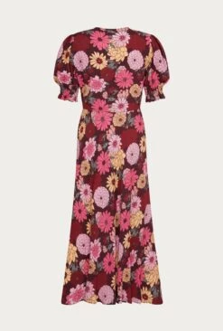 Alisa Dress Pink Woodstock Floral -Chic Aura Clothing D04G030 Z17 24462 650px 964px