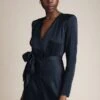 Meryl Satin Midi Dress Navy 1 Meryl Satin Midi Dress Navy -Chic Aura Clothing D05G002 K10 26048 650px 964px