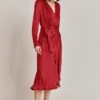 Meryl Satin Midi Dress Rosey Red -Chic Aura Clothing D05G002A G37 28758 650px 964px