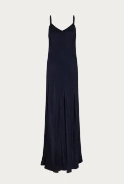 Winnie Satin Maxi Dress Navy -Chic Aura Clothing D05G068 K10 26271 650px 964px