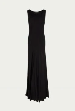 Callie Satin Maxi Dress Black 13 Callie Satin Maxi Dress Black -Chic Aura Clothing D05G070 A01 26252 650px 964px