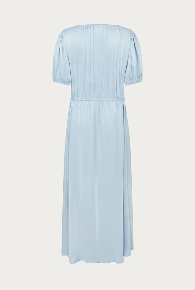 Morella Satin Midi Dress Chambray Blue 8 Morella Satin Midi Dress Chambray Blue - Image 6