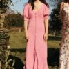 Coco Crepe Midi Dress Blossom Pink 2 Coco Crepe Midi Dress Blossom Pink -Chic Aura Clothing D06G043A H11 28980 650px 964px