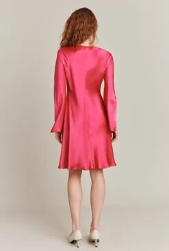 Willow Knee Length Dress Pink 9 Willow Knee Length Dress Pink -Chic Aura Clothing D06G046 H44 26803 650px 964px