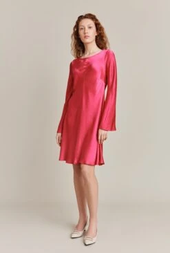 Willow Knee Length Dress Pink 8 Willow Knee Length Dress Pink -Chic Aura Clothing D06G046 H44 26805 650px 964px