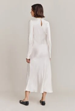 Freya Satin Midi Dress Ivory 19 Freya Satin Midi Dress Ivory -Chic Aura Clothing D06G048 M12 28470 650px 964px