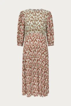 Iris Midi Dress Maroon Floral 12 Iris Midi Dress Maroon Floral -Chic Aura Clothing D06G054 Z52 27507 650px 964px