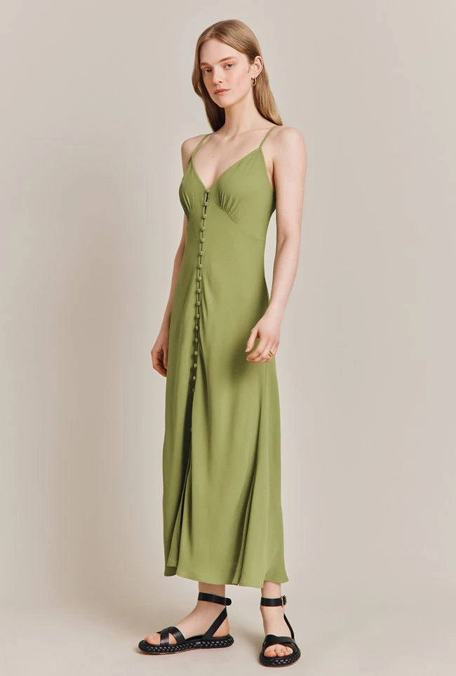 Sofia Crepe Midi Dress Green 4 Sofia Crepe Midi Dress Green - Image 2