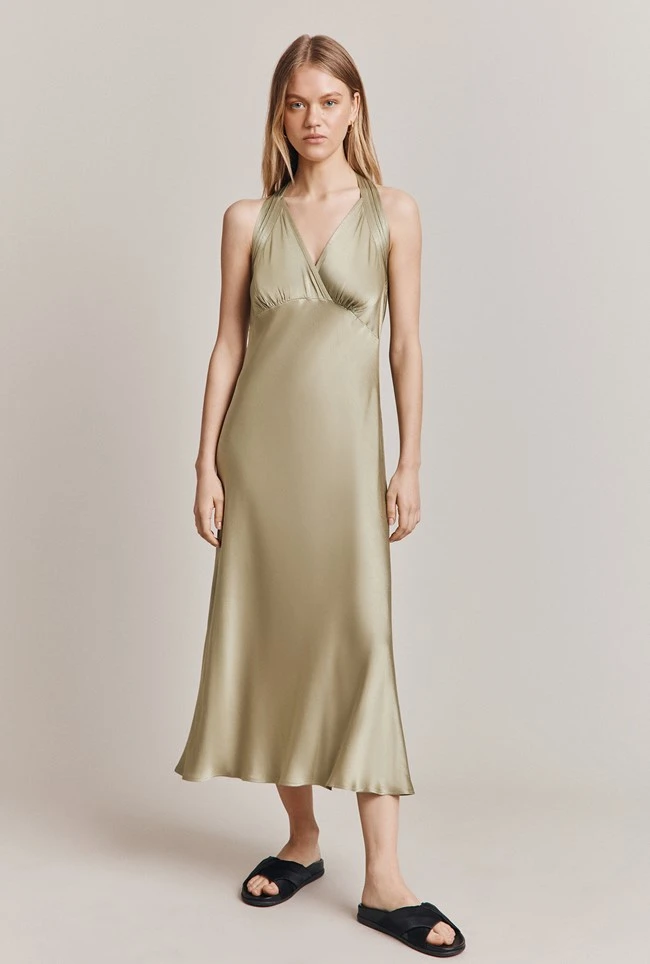 Lua Satin Midi Dress Willow 3 Lua Satin Midi Dress Willow