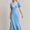 Jennifer Satin Midi Dress Cornflower Blue -Chic Aura Clothing D06G089 K92 28415 650px 964px