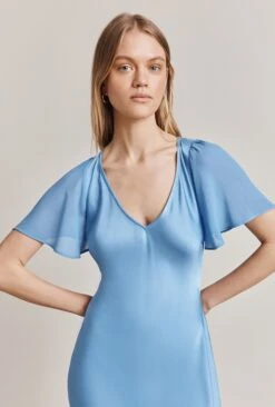 Jennifer Satin Midi Dress Cornflower Blue 9 Jennifer Satin Midi Dress Cornflower Blue -Chic Aura Clothing D06G089 K92 28417 650px 964px