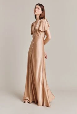 Delphine Satin Maxi Dress Dark Nude 10 Delphine Satin Maxi Dress Dark Nude -Chic Aura Clothing D07G022 N06 28667 650px 964px
