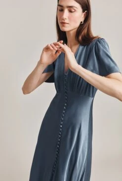 Grace Satin Midi Dress Blue Mirage -Chic Aura Clothing D07G023 K60 28695 650px 964px