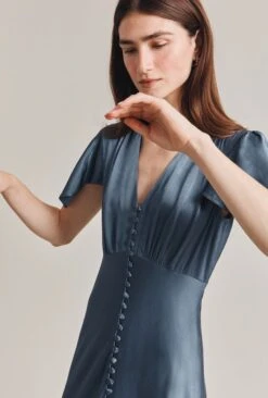 Grace Satin Midi Dress Blue Mirage -Chic Aura Clothing D07G023 K60 28696 650px 964px