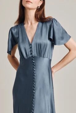 Grace Satin Midi Dress Blue Mirage -Chic Aura Clothing D07G023 K60 29027 650px 964px