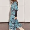 Dana Crepe Midi Dress Blue Inky Flowers -Chic Aura Clothing D07G030 Z77 28965 650px 964px