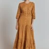BlairEmbroidered Cotton Maxi Dress
