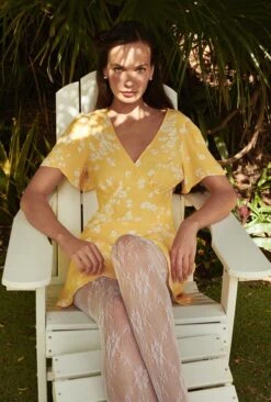 Ruby Crepe Floral Short Dress