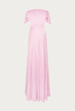 Delphine Satin Maxi Dress Pink -Chic Aura Clothing DF46CA H50 26496 650px 964px