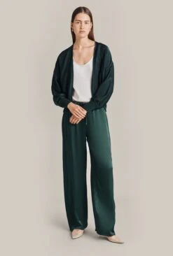 Anouk Satin Bomber Jacket Cedar -Chic Aura Clothing J07G004 J21 29086 650px 964px