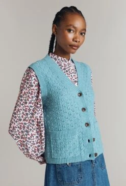 Brettia Sleeveless Knitted Waistcoat 8 Brettia Sleeveless Knitted Waistcoat -Chic Aura Clothing K09G004 K81 31958 650px 964px