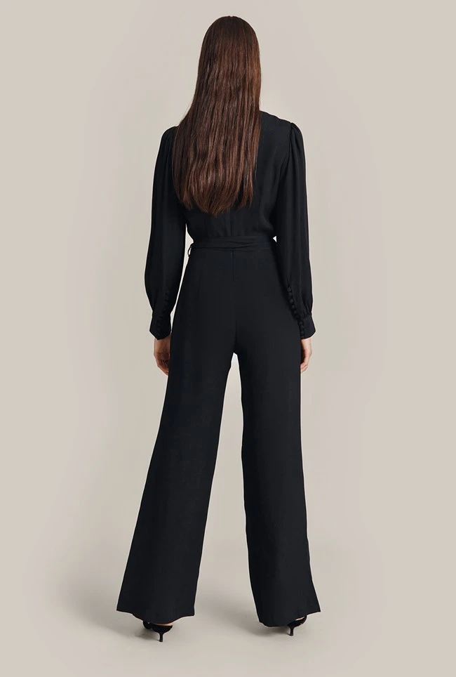 Olivia Crepe Wide Leg Jumpsuit Black 6 Olivia Crepe Wide Leg Jumpsuit Black - Image 4