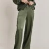 Aurora Satin Cargo Trousers Thyme 2 Aurora Satin Cargo Trousers Thyme -Chic Aura Clothing P06G005 J96 28556 650px 964px