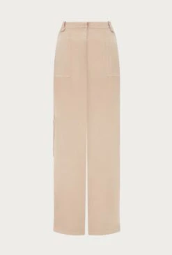 Aurora Satin Cargo Trousers Stone 10 Aurora Satin Cargo Trousers Stone -Chic Aura Clothing P06G005 N04 27252 650px 964px