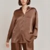 Ellie Satin Shirt Acorn 2 Ellie Satin Shirt Acorn -Chic Aura Clothing Q06G007A D32 28568 650px 964px