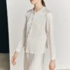 Efie Satin Long Sleeve Blouse Ivory 2 Efie Satin Long Sleeve Blouse Ivory -Chic Aura Clothing Q06G010 M12 27001 650px 964px