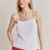 Holly Crepe Cami Top White 2 Holly Crepe Cami Top White -Chic Aura Clothing Q06G016 C01 28297 650px 964px