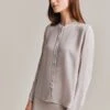 Alena Crepe Blouse Beige Pearly 2 Alena Crepe Blouse Beige Pearly -Chic Aura Clothing Q07G001 N01 28522 650px 964px