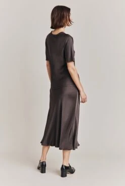 Luna Satin Slip Skirt Dark Charcoal 9 Luna Satin Slip Skirt Dark Charcoal -Chic Aura Clothing S05G002A B21 28614 650px 964px