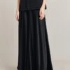 Adrianna Satin Maxi Skirt Black -Chic Aura Clothing S06G008 A01 28500 650px 964px